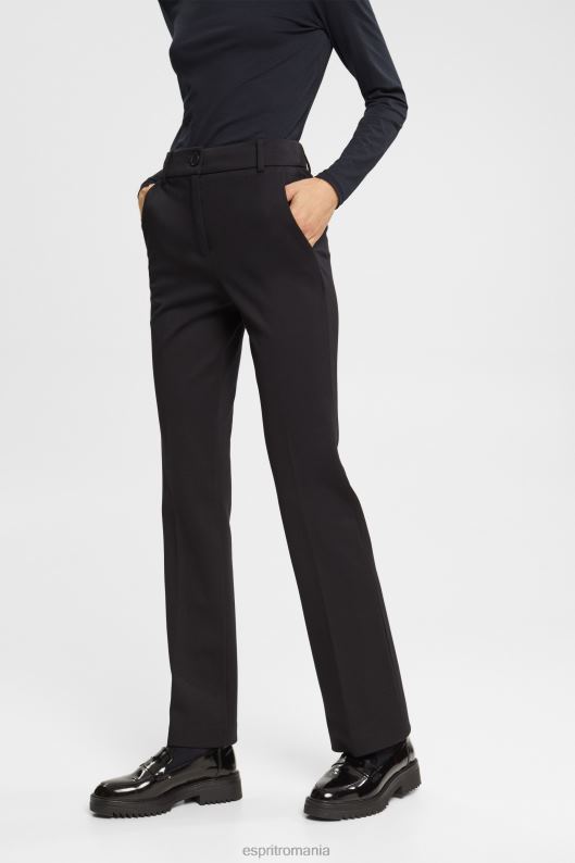 Esprit pantaloni elastici cu talie mare femei negru 2T6N8335 pantaloni