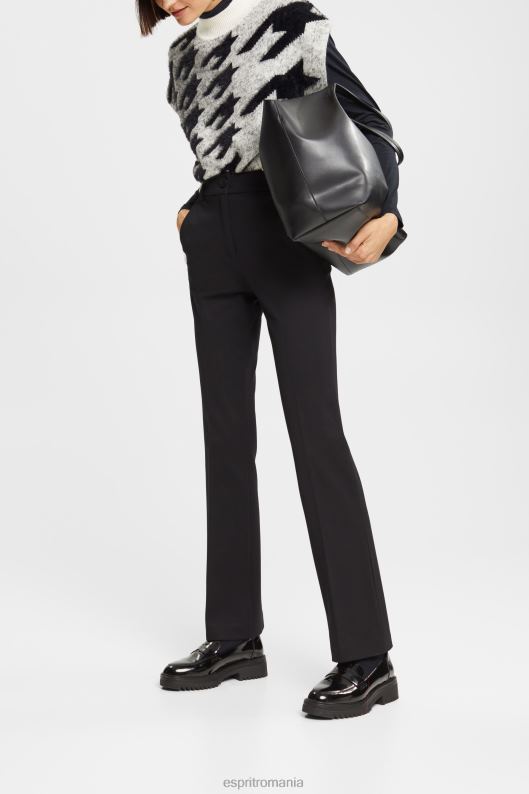 Esprit pantaloni elastici cu talie mare femei negru 2T6N8335 pantaloni