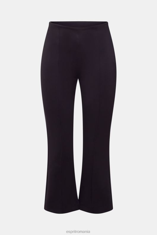 Esprit pantaloni evazați femei negru 2T6N8440 pantaloni