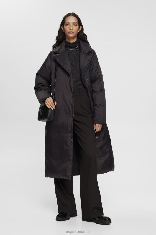 Esprit pantaloni largi cu talie mare femei negru 2T6N8246 pantaloni