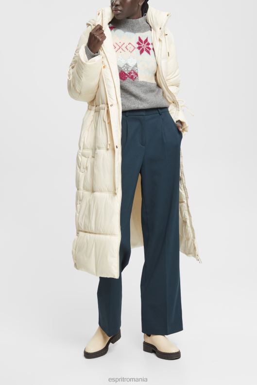 Esprit pantaloni largi femei albastru petrol 2T6N8437 pantaloni