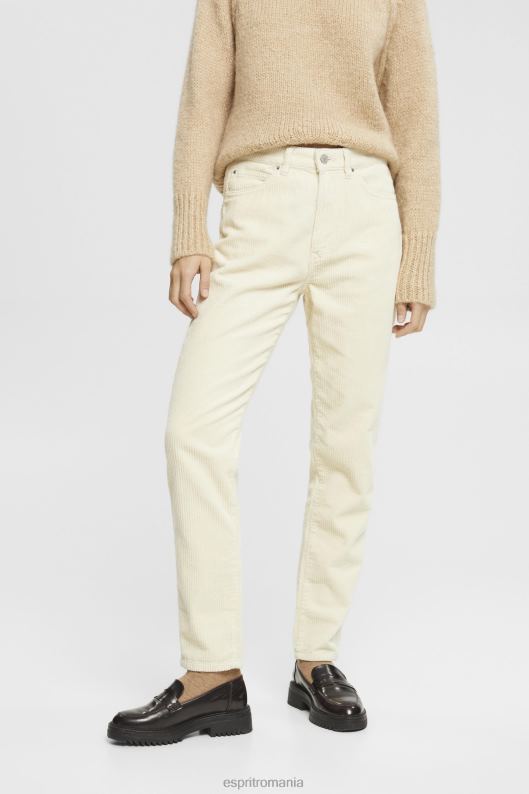 Esprit pantaloni mom fit cu șnur femei gheaţă 2T6N8252 pantaloni