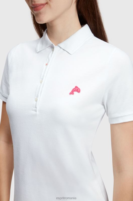 Esprit dolphin tennis club clasic polo femei alb 2T6N8494 polouri