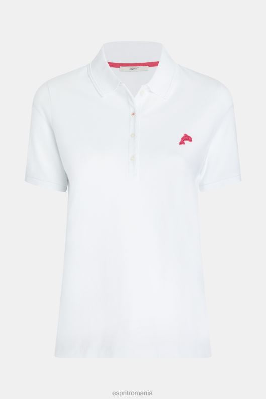 Esprit dolphin tennis club clasic polo femei alb 2T6N8494 polouri