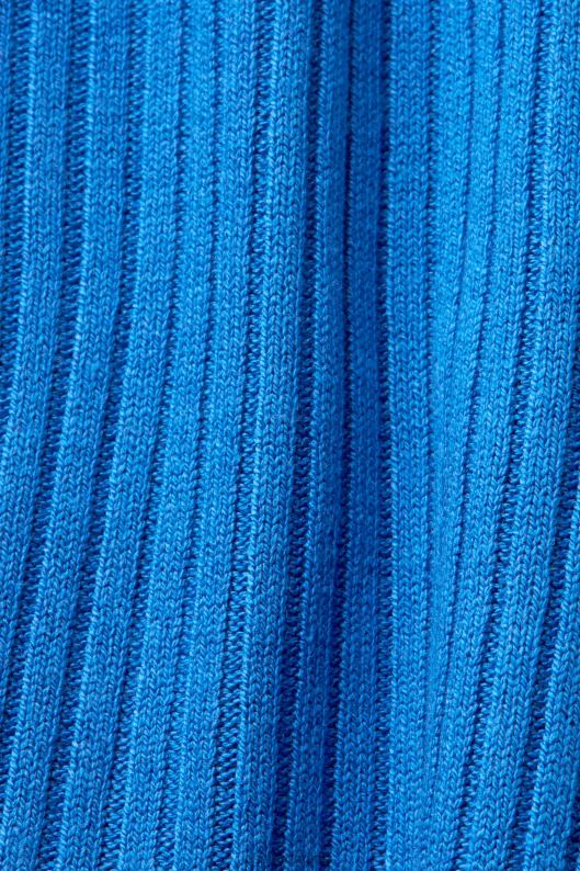 Esprit jumper cu coaste, fără mâneci, amestec de in femei albastru stralucitor 2T6N8109 pulovere