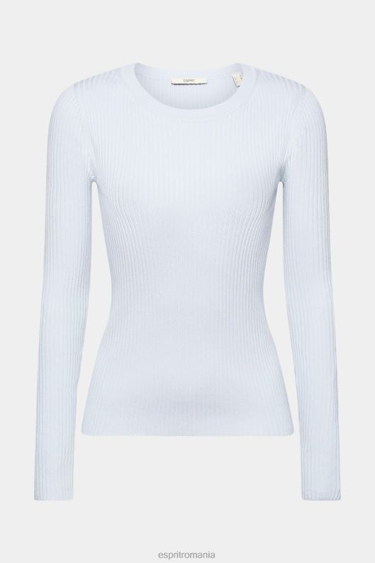 Esprit jumper cu nervuri femei albastru pastel 2T6N8274 pulovere