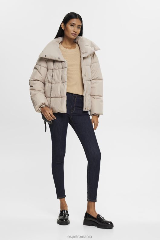 Esprit pulover cu mâneci scurte cu nervuri femei nisip 2T6N8318 pulovere