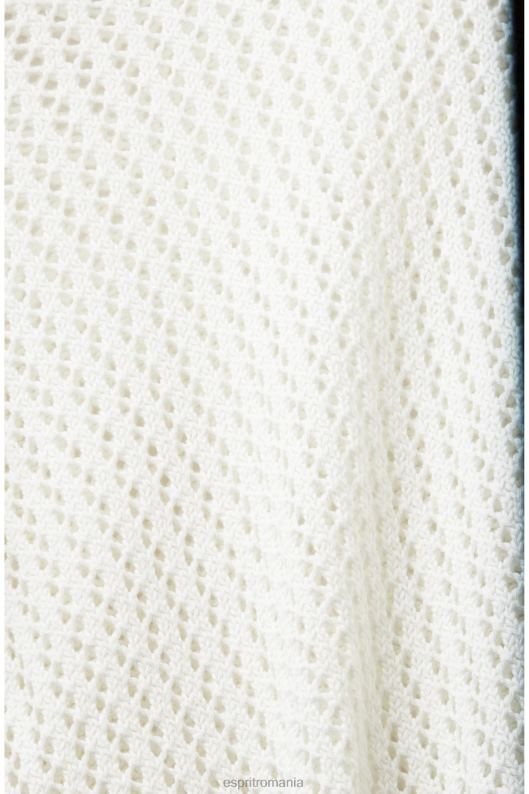 Esprit pulover structurat din bumbac organic femei aproape alb 2T6N8275 pulovere