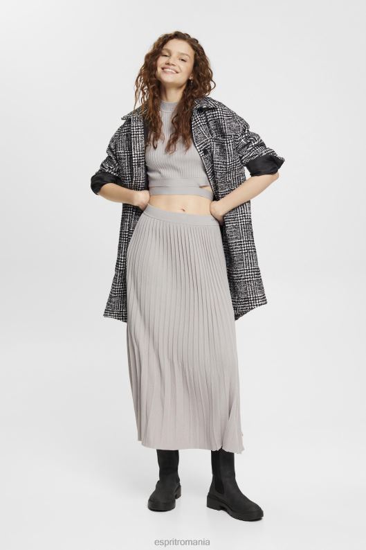Esprit top plisat femei gri mediu 2T6N8469 pulovere