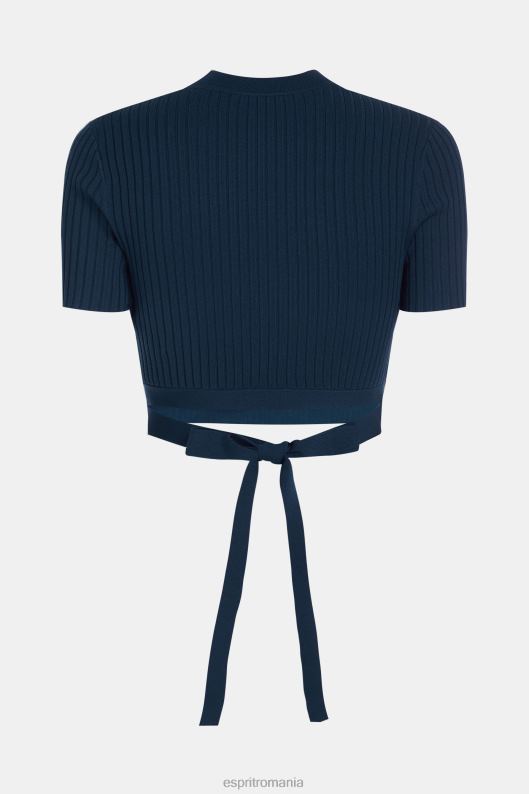 Esprit top plisat femei marina 2T6N8378 pulovere