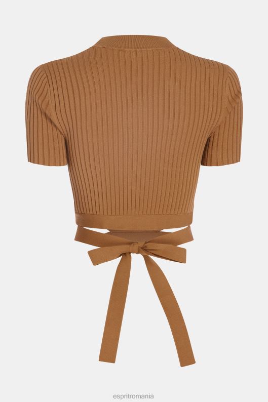 Esprit top plisat femei maro 2T6N8375 pulovere