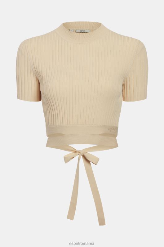 Esprit top plisat femei nisip 2T6N8376 pulovere