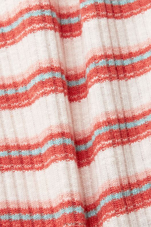 Esprit maiou cu dungi cu nervuri femei roz pastel 2T6N8103 rezervor