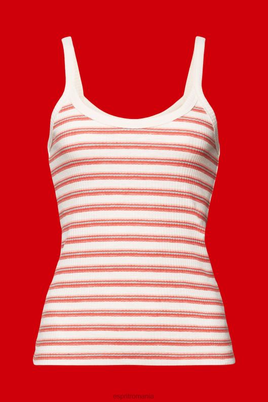 Esprit maiou cu dungi cu nervuri femei roz pastel 2T6N8103 rezervor