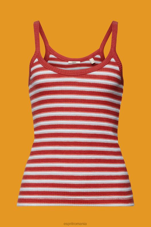 Esprit maiou cu dungi cu nervuri femei teracotă 2T6N8104 rezervor