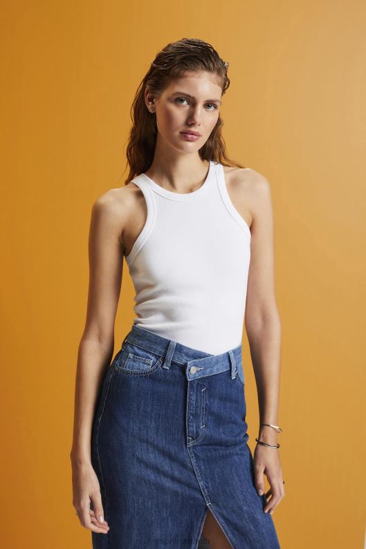 Esprit maiou cu nervuri femei alb 2T6N8281 rezervor