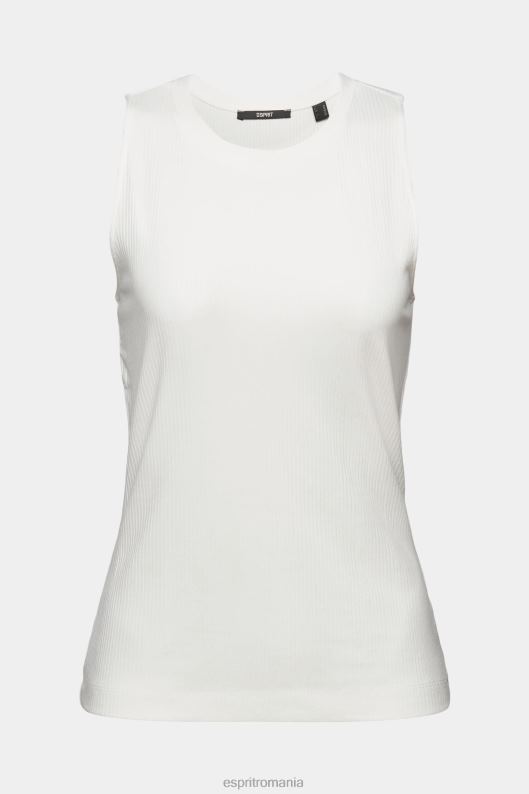 Esprit maiou cu nervuri femei aproape alb 2T6N8301 rezervor