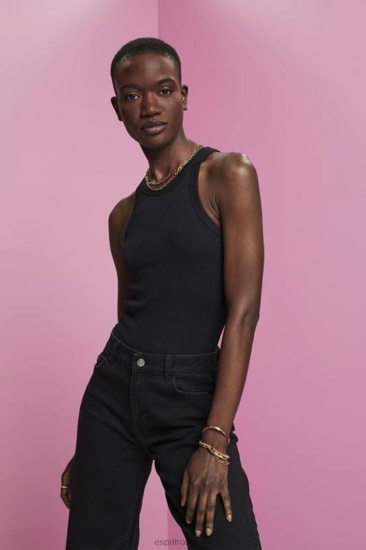 Esprit maiou cu nervuri femei negru 2T6N8280 rezervor