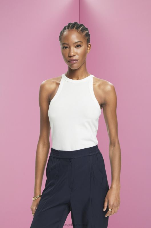 Esprit maiou din jerseu femei aproape alb 2T6N8241 rezervor