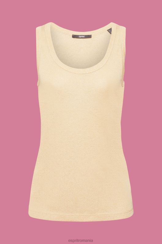 Esprit top cu sclipici fără mâneci femei aur 2T6N8404 rezervor