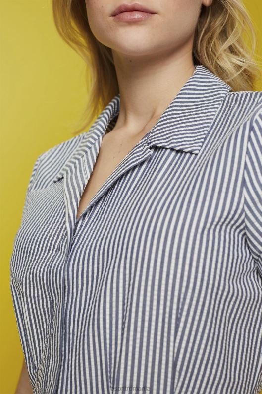 Esprit Rochie cămașă seersucker, 100% bumbac femei marina 2T6N8179 rochii