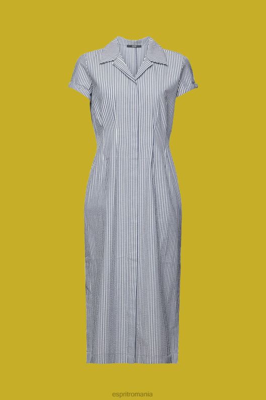 Esprit Rochie cămașă seersucker, 100% bumbac femei marina 2T6N8179 rochii