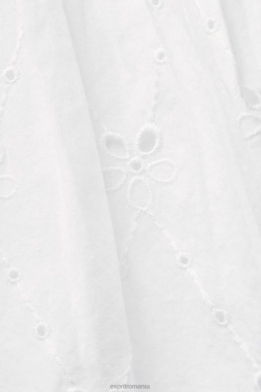 Esprit rochie brodata, 100% bumbac femei alb 2T6N8186 rochii