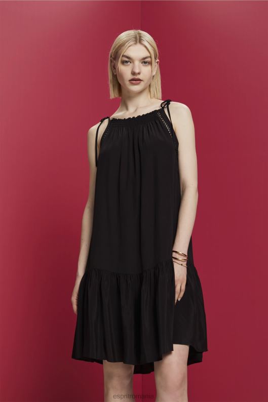 Esprit rochie cu bretele cu rochie, tencel femei negru 2T6N8202 rochii