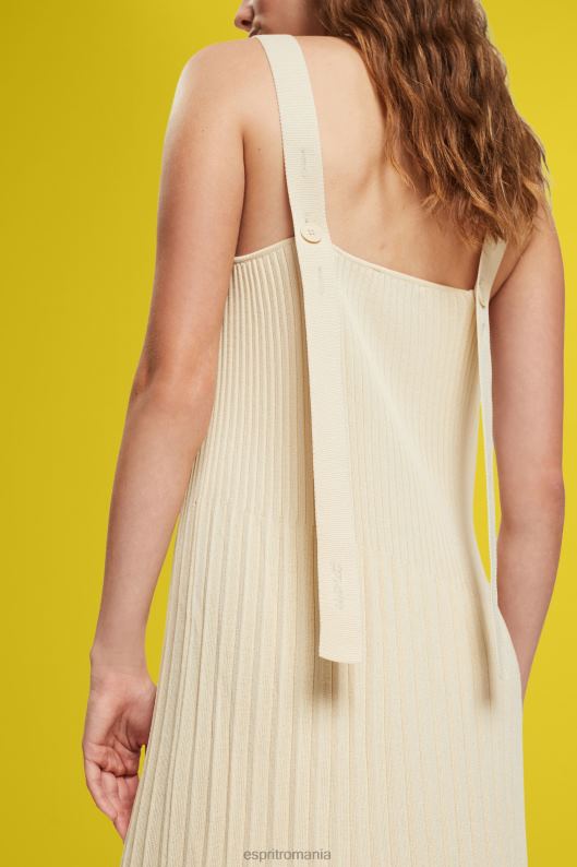 Esprit rochie cu bretele plisate femei nisip 2T6N8492 rochii
