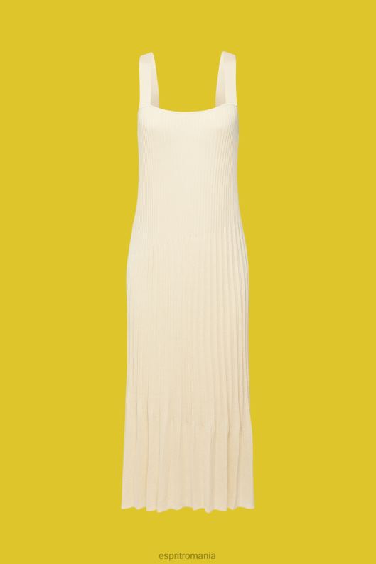 Esprit rochie cu bretele plisate femei nisip 2T6N8492 rochii