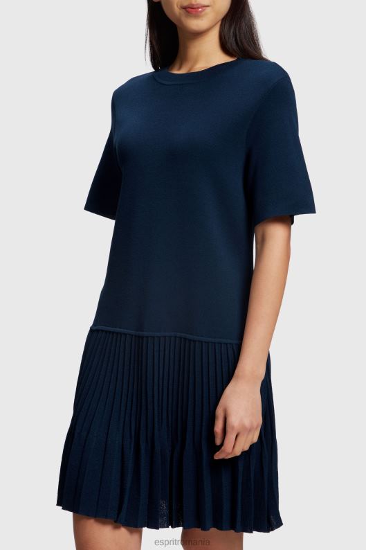 Esprit rochie destul de pliuri cu volane femei marina 2T6N8470 rochii