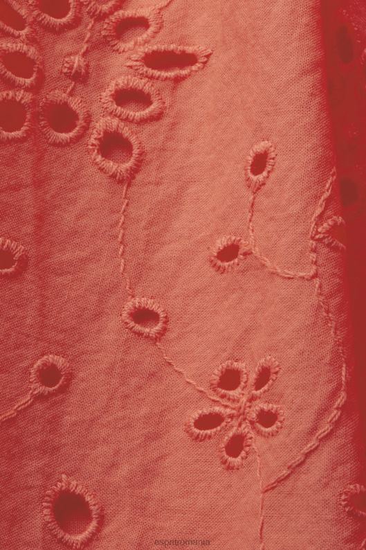 Esprit rochie din dantela de bumbac femei portocaliu coral 2T6N8192 rochii