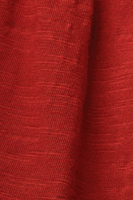 Esprit rochie din jerse cu mâneci din dantelă brodate femei teracotă 2T6N860 rochii