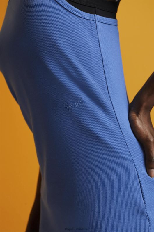 Esprit rochie din jerse cu nervuri femei gri albastru 2T6N8287 rochii
