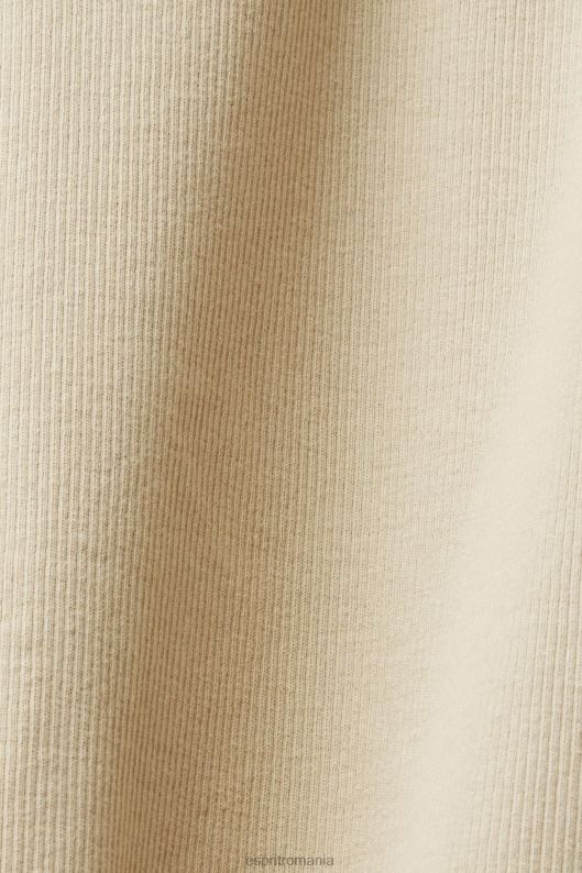 Esprit rochie din jerse cu nervuri femei nisip 2T6N8286 rochii