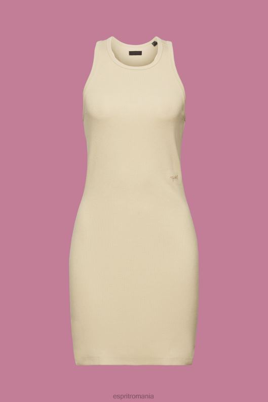 Esprit rochie din jerse cu nervuri femei nisip 2T6N8286 rochii