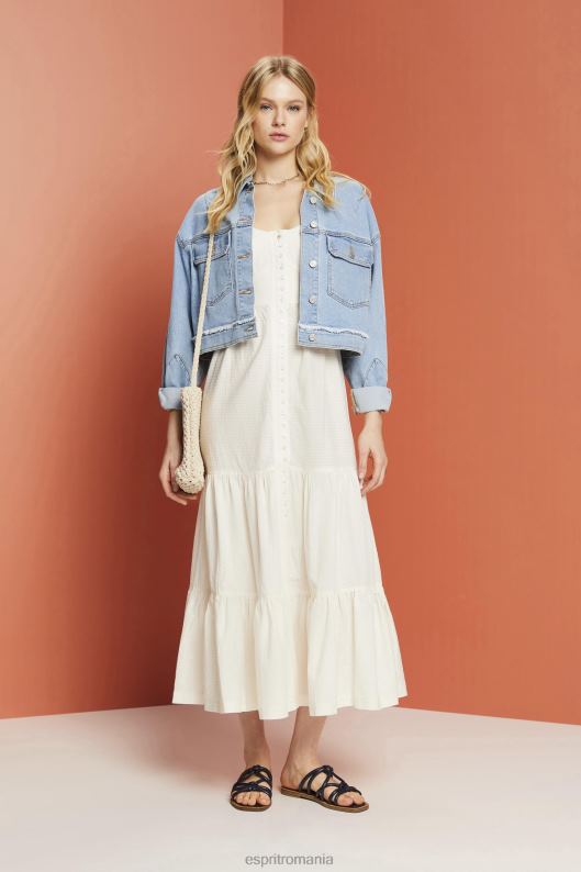 Esprit rochie maxi cu bretele femei alb 2T6N8232 rochii