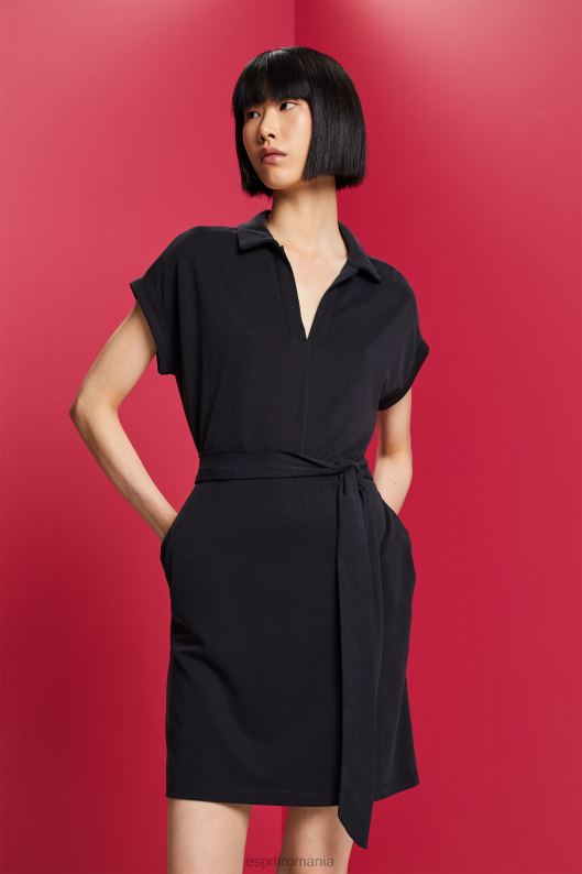 Esprit rochie midi cu decolteu în V femei antracit 2T6N873 rochii