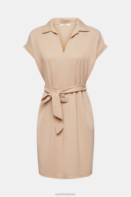 Esprit rochie midi cu decolteu în V femei taupe 2T6N874 rochii
