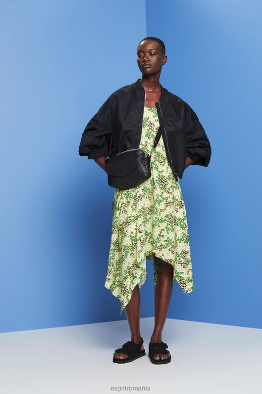 Esprit rochie midi cu imprimeu femei galben 2T6N8237 rochii