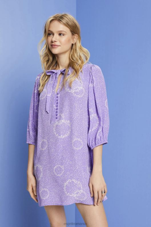 Esprit rochie mini cu model cu papion femei alb 2T6N8230 rochii