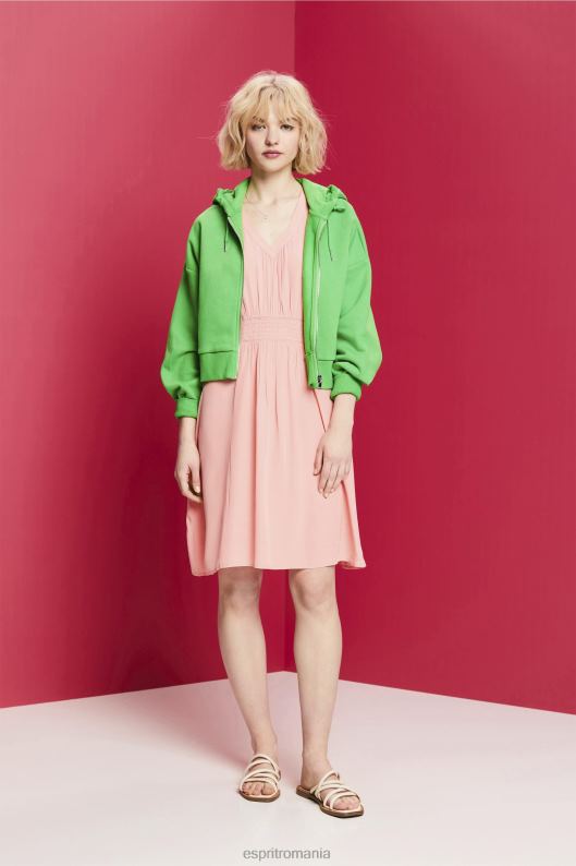 Esprit rochie mini cu talie smocked femei roz 2T6N8229 rochii