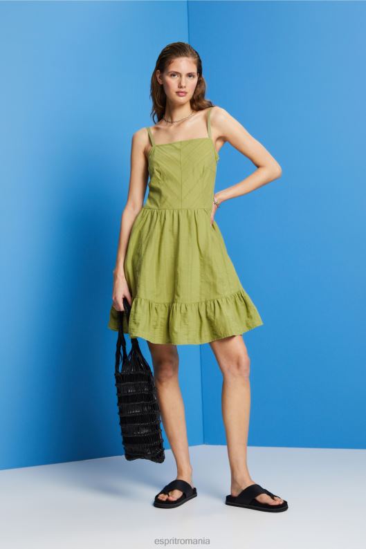 Esprit rochie mini din bumbac femei alb 2T6N842 rochii