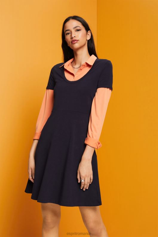 Esprit rochie mini din jerseu femei marina 2T6N861 rochii