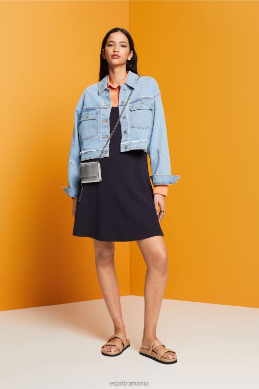 Esprit rochie mini din jerseu femei marina 2T6N861 rochii