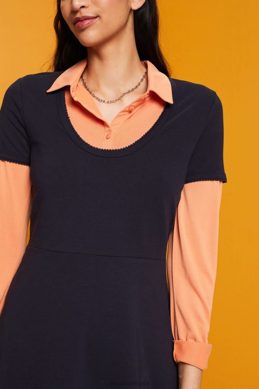 Esprit rochie mini din jerseu femei marina 2T6N861 rochii