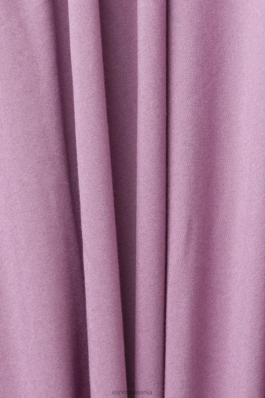 Esprit rochie mini din popelin cu umeri femei violet 2T6N8180 rochii