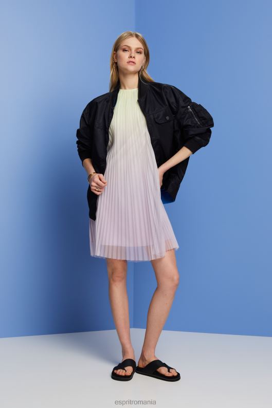 Esprit rochie mini plisse femei violet 2T6N8134 rochii