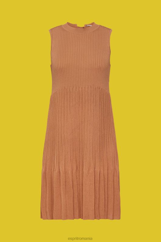 Esprit rochie pliată și evazată femei maro 2T6N8382 rochii