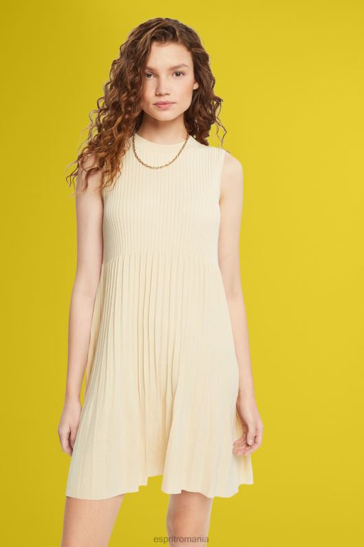 Esprit rochie pliată și evazată femei nisip 2T6N8383 rochii